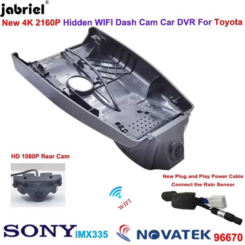 2K 4K Dash Cam For Toyota CHR CH-R LE XLE fwd awd 2016-2022 for Toyota IZOA 2018-2022 2160P Wifi Auto Dvr Front Camera and Rear