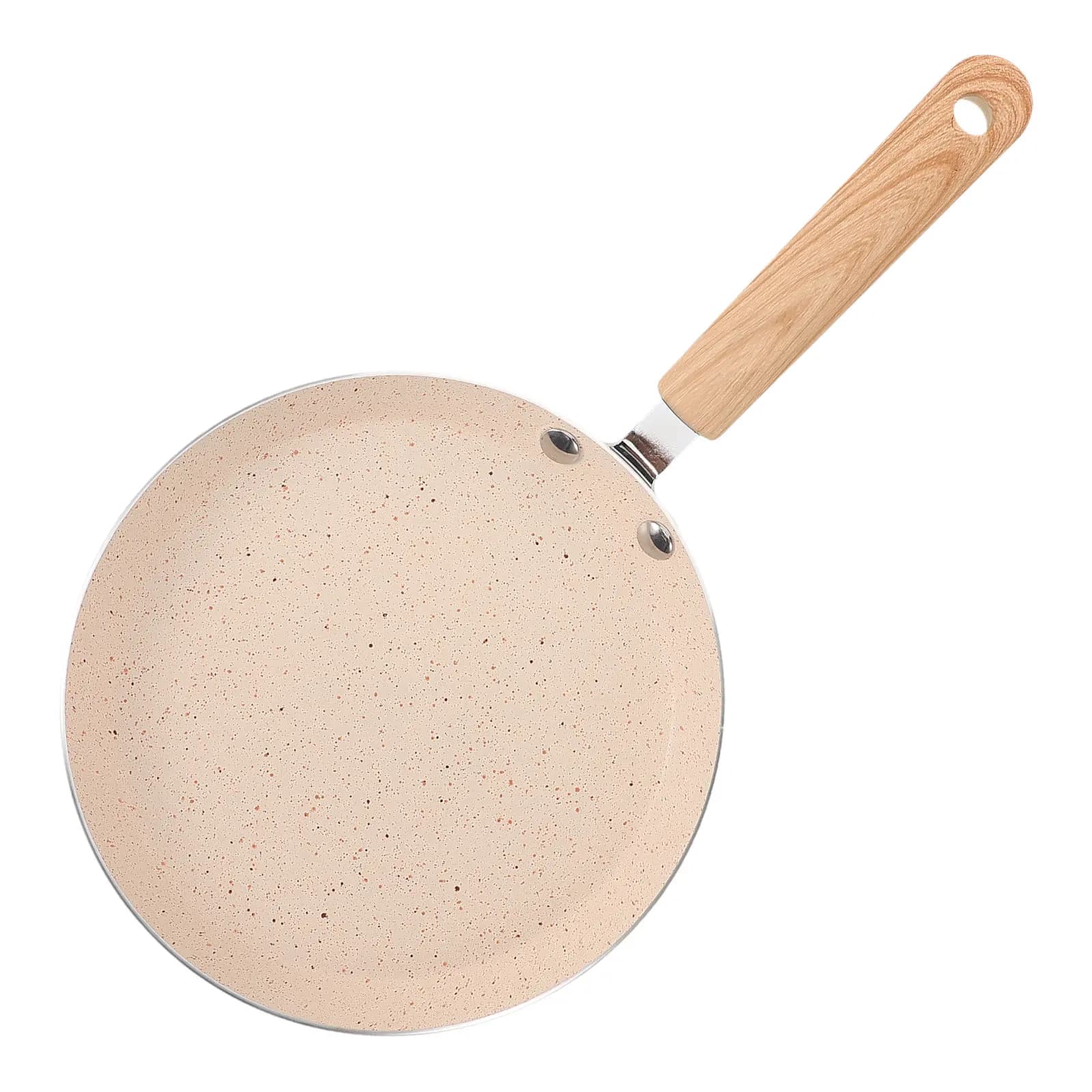 Aluminum Alloy Nonstick Frying Pan Flat Bottom Even Heat Distribution Easy Clean Dishwasher Safe Pancake Crepe Egg Skillet Pan
