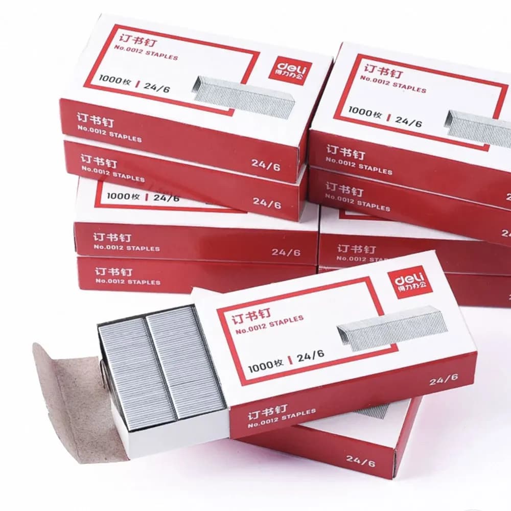 10 scatole di 24/6 punti metallici universali calibro 12 per 25 pagine di punti metallici in carta da ufficio in acciaio inossidabile