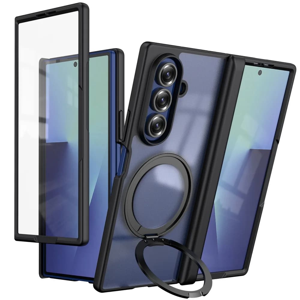 Custodie Z Fold7 Custodia magnetica Magsafe con rotazione a 360 gradi per Samsung Galaxy Z Fold 7 Pellicola protettiva per schermo con cerniera Capa Cover