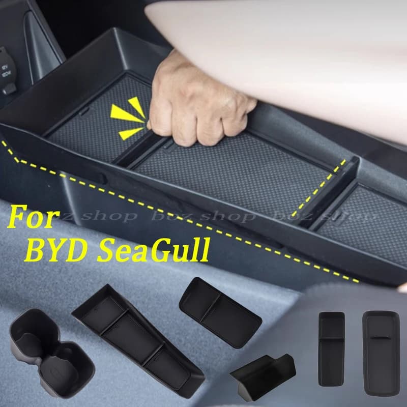 Per Byd Seagull Scatola portaoggetti per auto Scatola bracciolo di controllo centrale Scatola speciale per riporre forniture interne Scatola magica Parti modificate