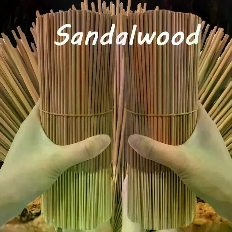 25/50/75/100/150 bastoncini di incenso al legno di sandalo da 22,0 cm, adatti per yoga, meditazione, spa, casa, ufficio, fragranza