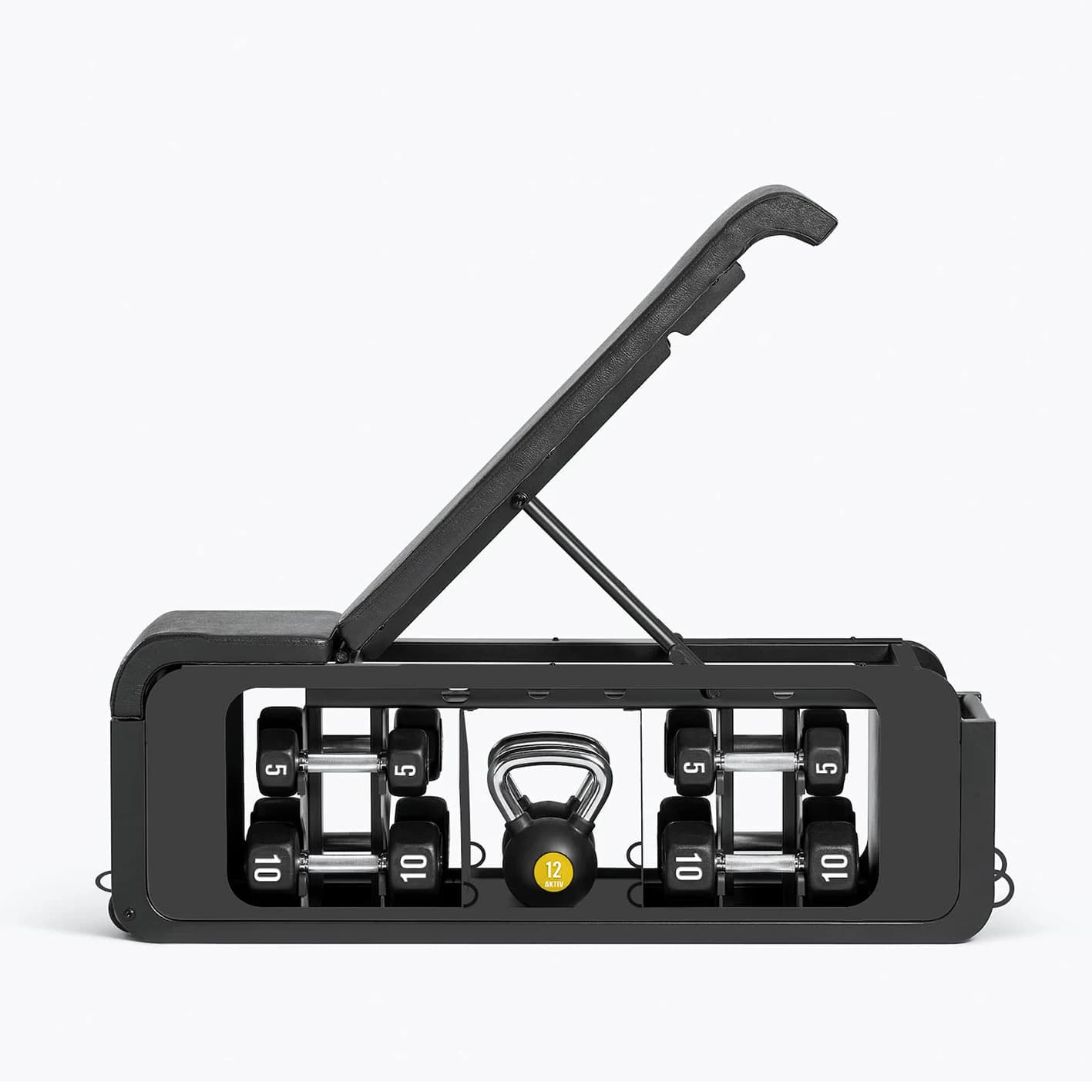 Kettlebell Handlebar Stool for Storage Combination Fitness Training Bench for Adjustable Weight Lift