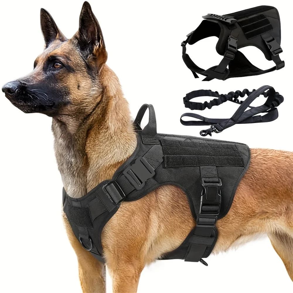Dog Vest Harness with Leash Set Durable Nylon for Medium Large Dogs Outdoor Training Walking Protective Chest Strap Pet Jacket