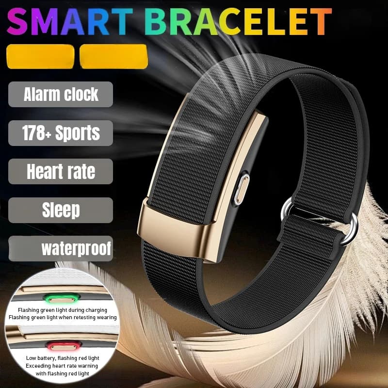 New No Screen Smart Watches Music Playback Alarm Clock Reminder Fitness Heart Rate Monitoring Smartband Men's Digital Wristwatch
