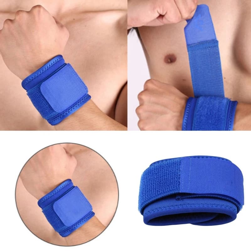 Fascia da polso sportiva unisex regolabile con supporto a compressione per allenamento in palestra, protezione da infortuni, fascia avvolgente per il polso.