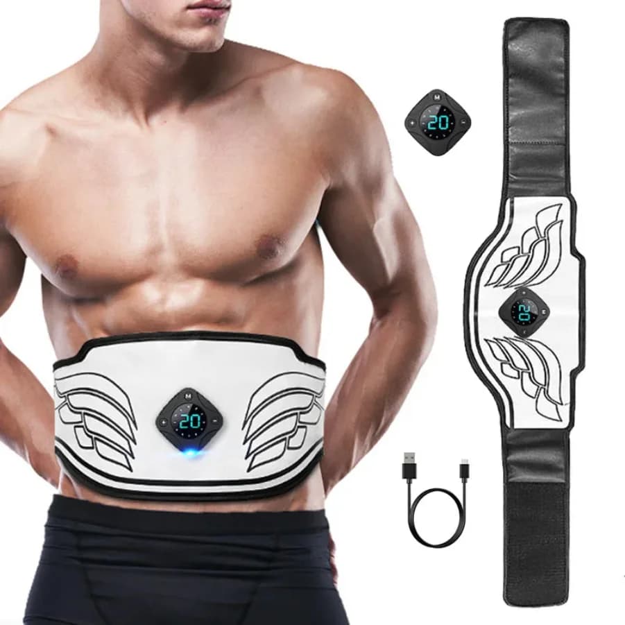 Cintura Elettrica per Tonificazione Addominale EMS, Cintura Dimagrante, Stimolatore Muscolare Addominale, Massaggiatore per Perdita di Peso per Uomini e Donne