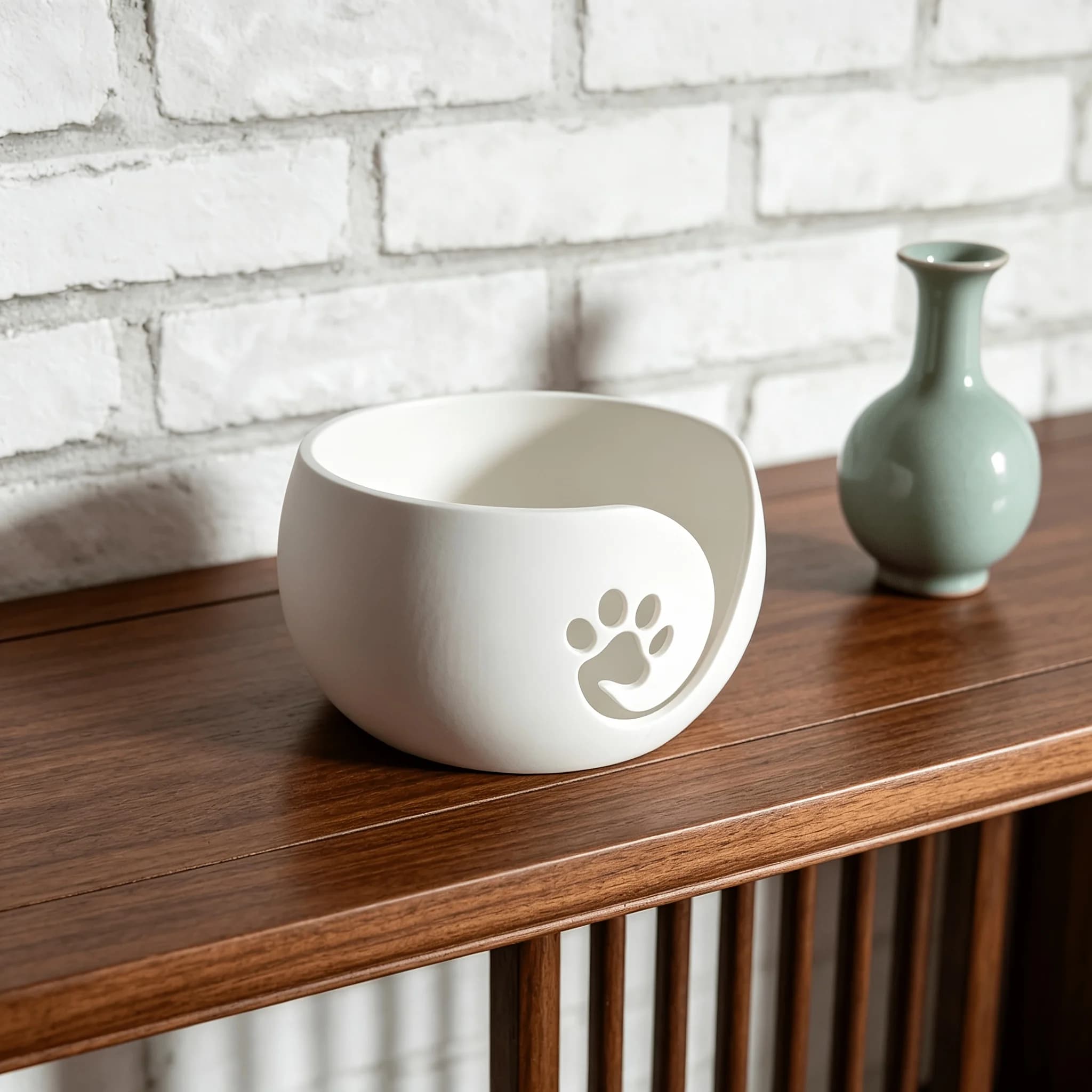 1Pc Cat Paw Decoration 3D Printed Yarn Storage Bowl, Cute Anti-Tangle Knitting Tool, Cat Paw-Shaped Yarn Outlet Design, Effectively Prevents Yarn from Knotting and Getting Tangled, Can Store Yarn Balls, Crochet Hooks, Knitting Needles, and Other Knitting Tools, Suitable for Desktop Knitting Scenarios; a Must-Have for Crochet Enthusiasts, Craft Experts, and Knitting Beginners, Also Makes a Great Handmade Gift to Give to Friends