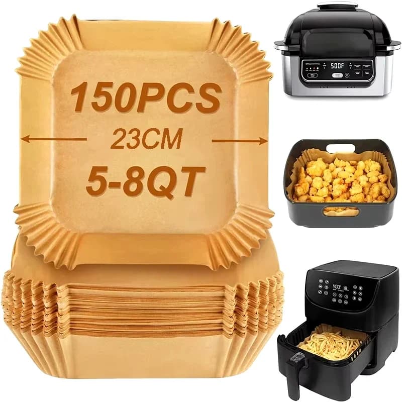 Air Fryer Disposable Paper Liner for Cosori Ninja Square round Nonstick Parchment Baking Oven Paper Kitchen Accessories