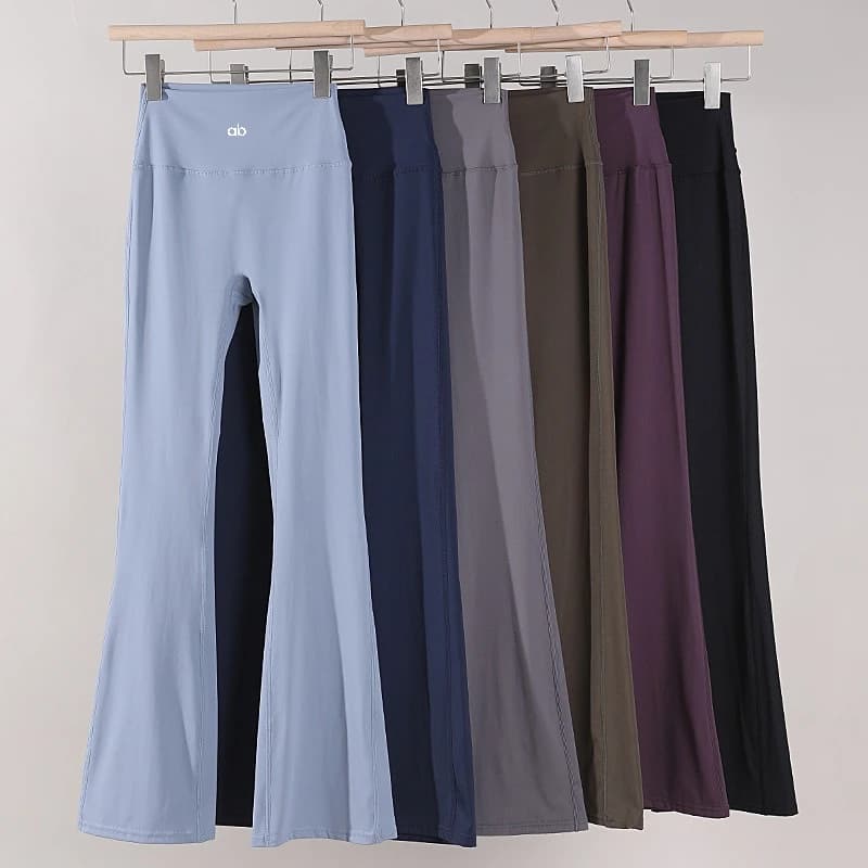 Women High Waist Micro Flare Yoga Pants Hip Lifting Slim Body Shaping Yoga Flared Pilates Fitness Leggings