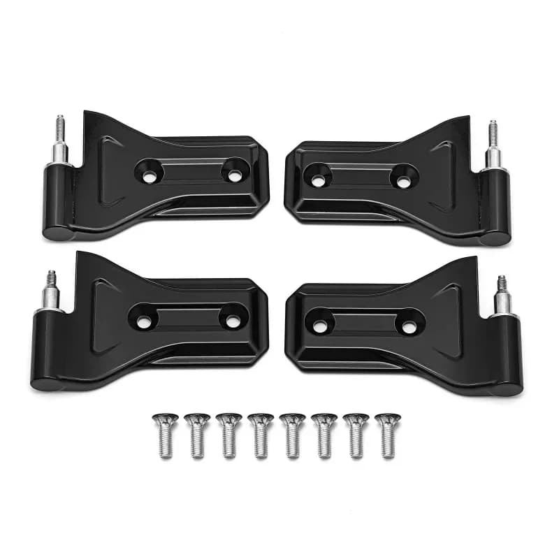 Cerniera laterale per porta rivestita in alluminio per Jeep Wrangler JK JL JT 2007+ Kit cerniera per porta in acciaio da strada Non decorazione della copertura della cerniera della porta