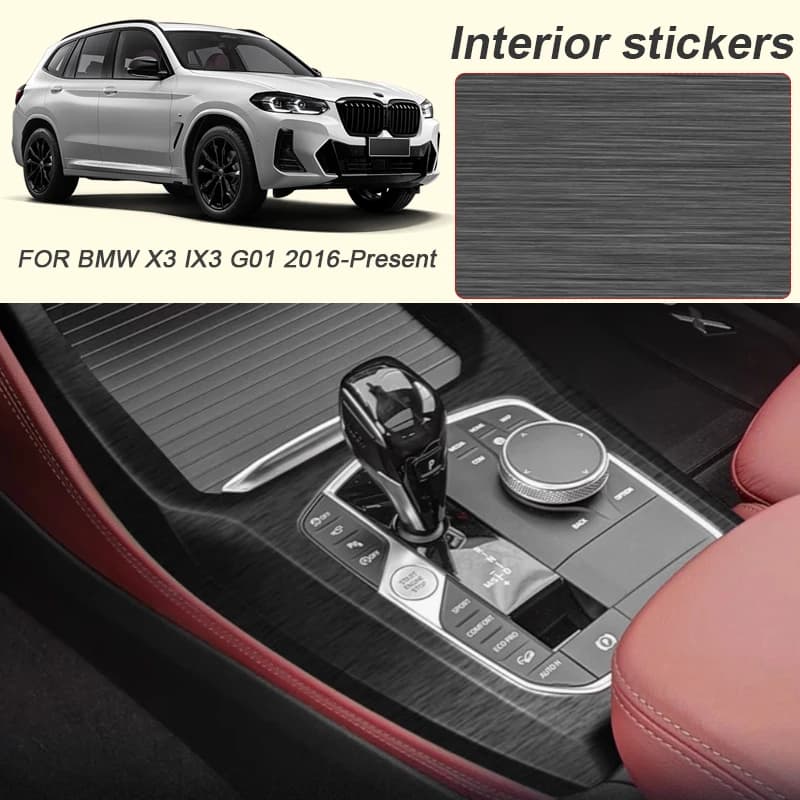 Adesivo interno in carbonio per auto per BMW X3 IX3 G01 2016-2025 Pannello finestra di sollevamento Decal Gear Porta interna Pellicola protettiva Accessorio