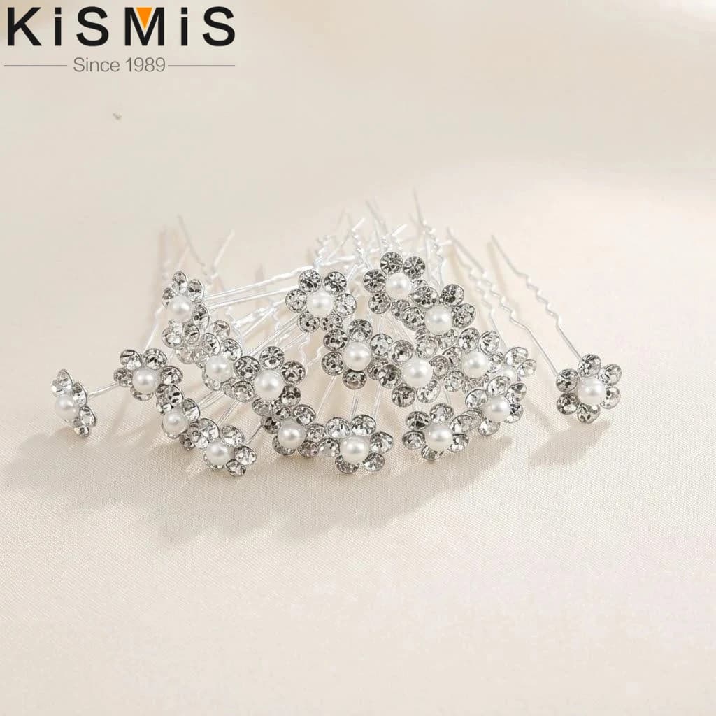 Eleganti Fermagli per Capelli da Sposa con Perle, Fiori e Cristalli, Accessori per Damigelle e Donne
