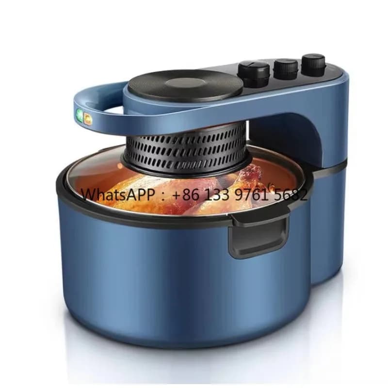 2025 Vendita calda Friggitrice ad aria multifunzionale facile da pulire Friggitrice ad aria elettrica con display digitale 1350w 5.5L per cucina