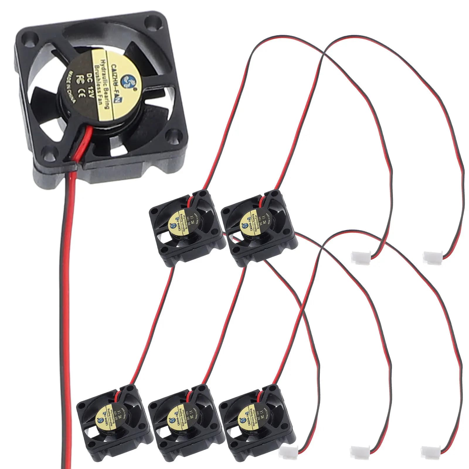 Ventola di Raffreddamento per Proiettore Auto 6 Pezzi, DC 12V, Mini Ventilatore Silenzioso per Stampante 3D, Piccolo Elettrodomestico, Ventola a Basso Rumore con Cuscinetto Idraulico