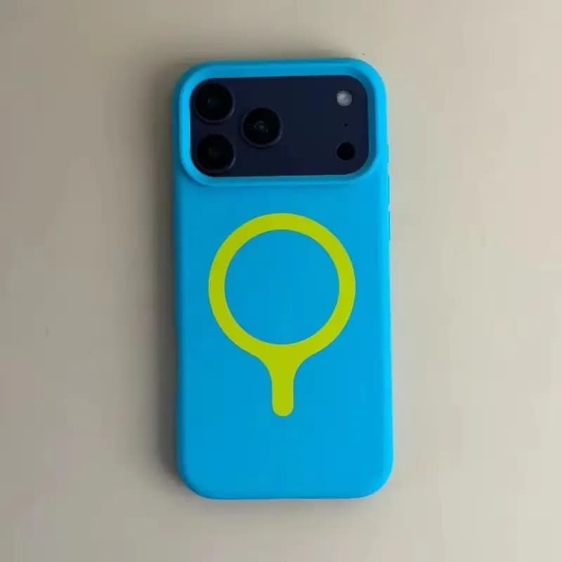 Luxury Bright Liquid Silicone Rubber Magnetic Case For iPhone 17 Pro Max Original Smooth Wireless Charging Velvet Fabric Cover