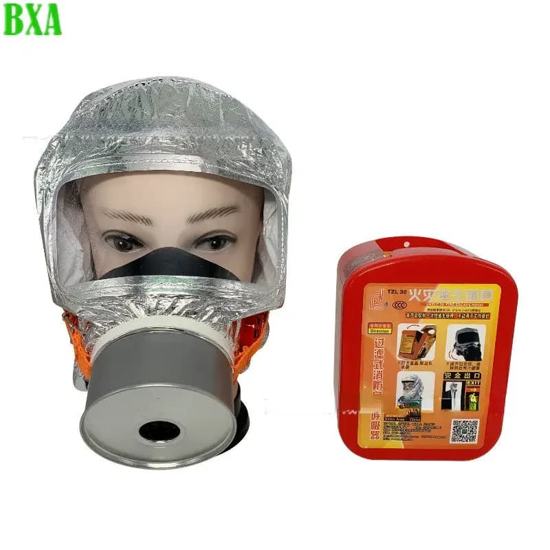 Nuova Maschera Antifumo per Evacuazione in Hotel TZL30, Maschera Respiratoria con Filtro per Auto-Salvataggio, Respiratore Integrale