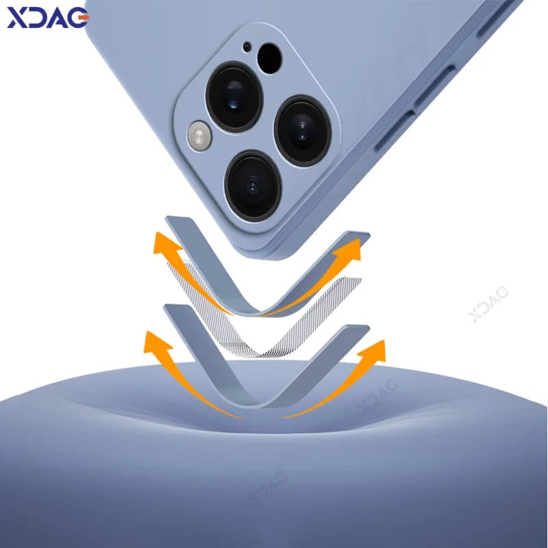 Original Dual Layer Cellphones Case Cover for iPhone 16 15 Pro Max iPhone16 iPhone15 16E 15Pro Soft Square Liquid Silicone Armor