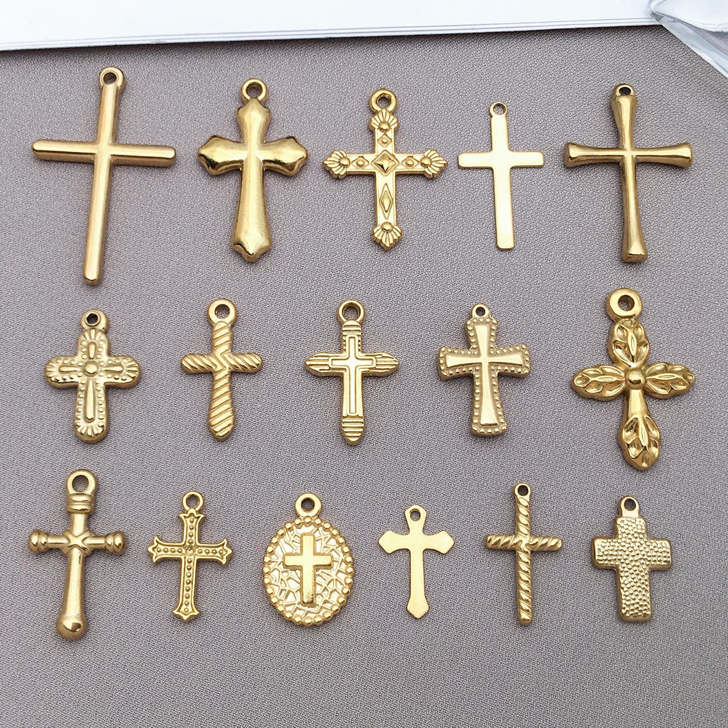 2pcs Stainless Steel Charms Pendants for Cross Charms For Jewelry Making Supplies Christ Bracelet Necklace Earrings Accessories