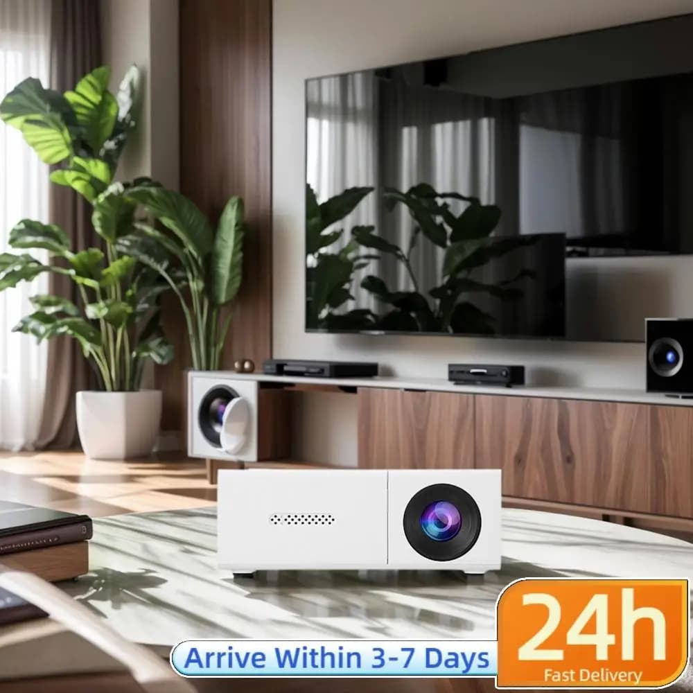 Proiettore Video LED Tascabile 240P con Telecomando Compatibile con HDMI AV Laptop Smartphone per Film all'Aperto e Campeggio