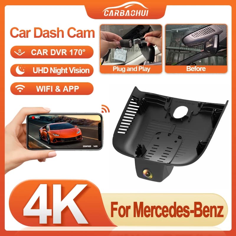 Plug and play DVR camera for cars HD 4K Dash Cam for Mercedes-Benz MB Class A35 A200 W177 A250 Hatchback AMG CLA35 2018- 2021