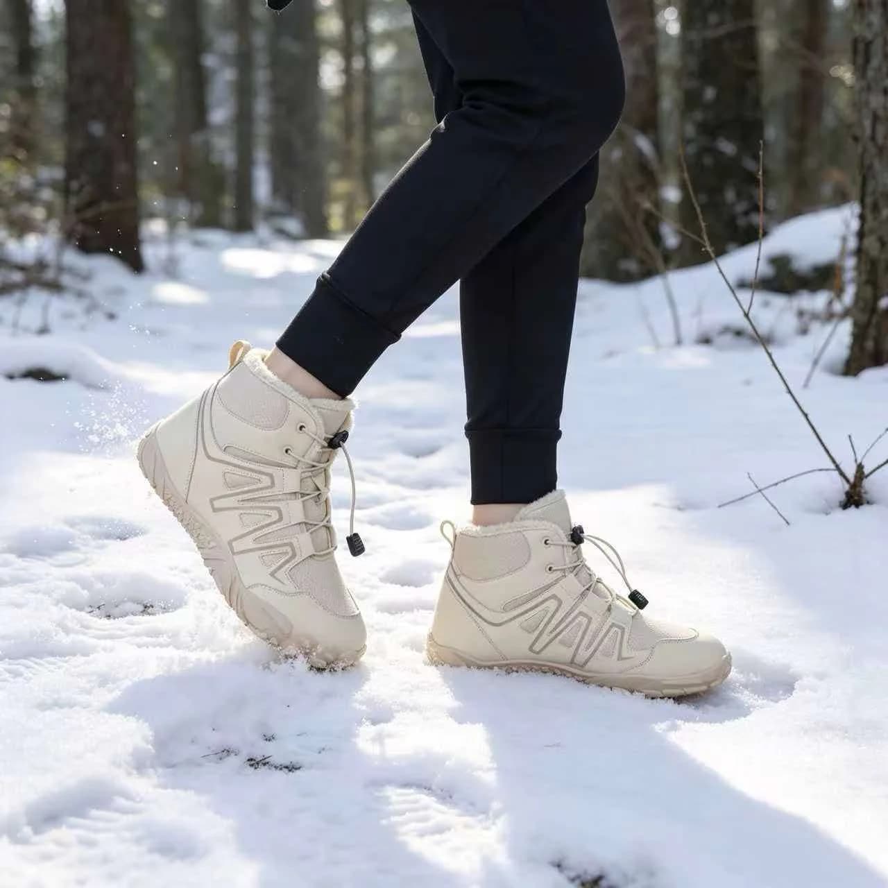 Women's Winter Snow Sneakers Warm Plush Fur Lining Ankle Boots Non-slip Outdoor Hiking Shoes Lightweight Casual Sports Booties f
