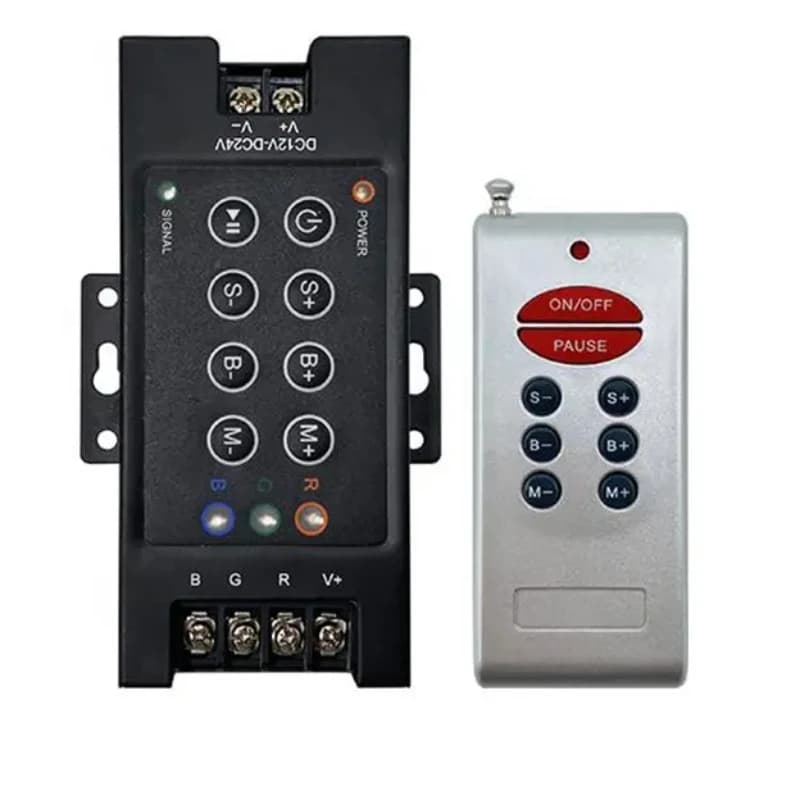 Nuovo Controller RGB DC12V-24V 30A 360W LED Dimmer e kit remoti Wireless RF a 8 tasti per SMD5050 2835 3528 LED Strip Lights Tape