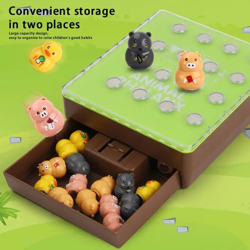 Set di scacchi per bambini Animali che attraversano scacchiera Scacchiera educativa Pezzi degli scacchi unici Gioco Scacchi magnetici per animali Phalanx