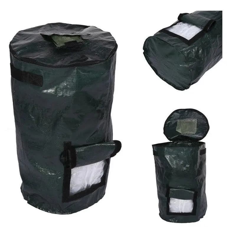 Il grande contenitore da 60 litri per rifiuti riutilizzabili lascia l'organizzazione dell'erba del compost