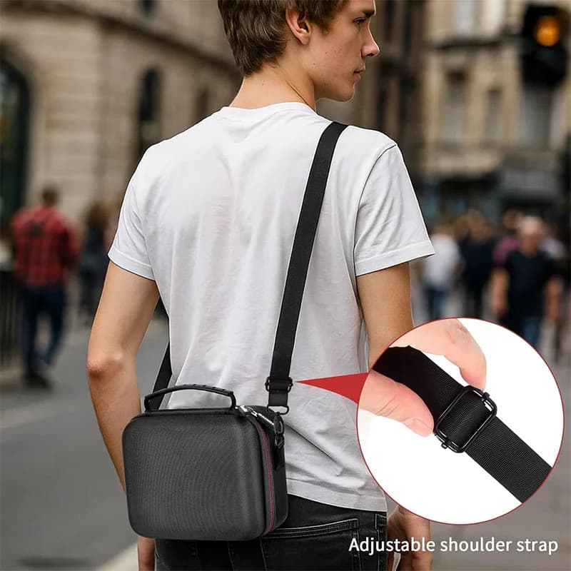 Custodia per Action Camera Antiurto con Tracolla Regolabile per Accessori Fotocamera e Telecomando