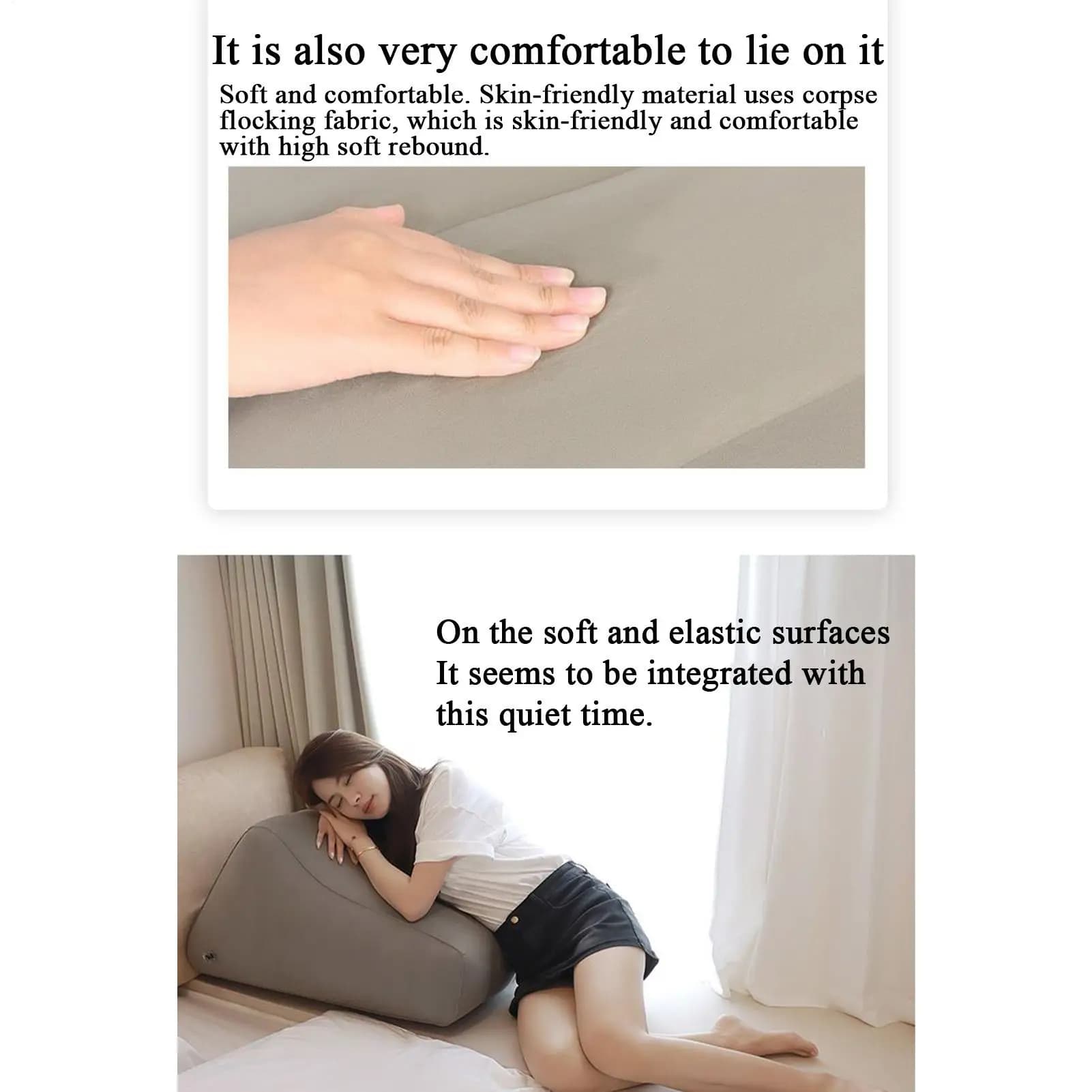 Cuscino sollevabile per gambe Cuscino gonfiabile di supporto per ginocchio Cuscino di supporto per gambe morbido portatile per allineamento della colonna vertebrale dell'anca Ginocchio alla caviglia