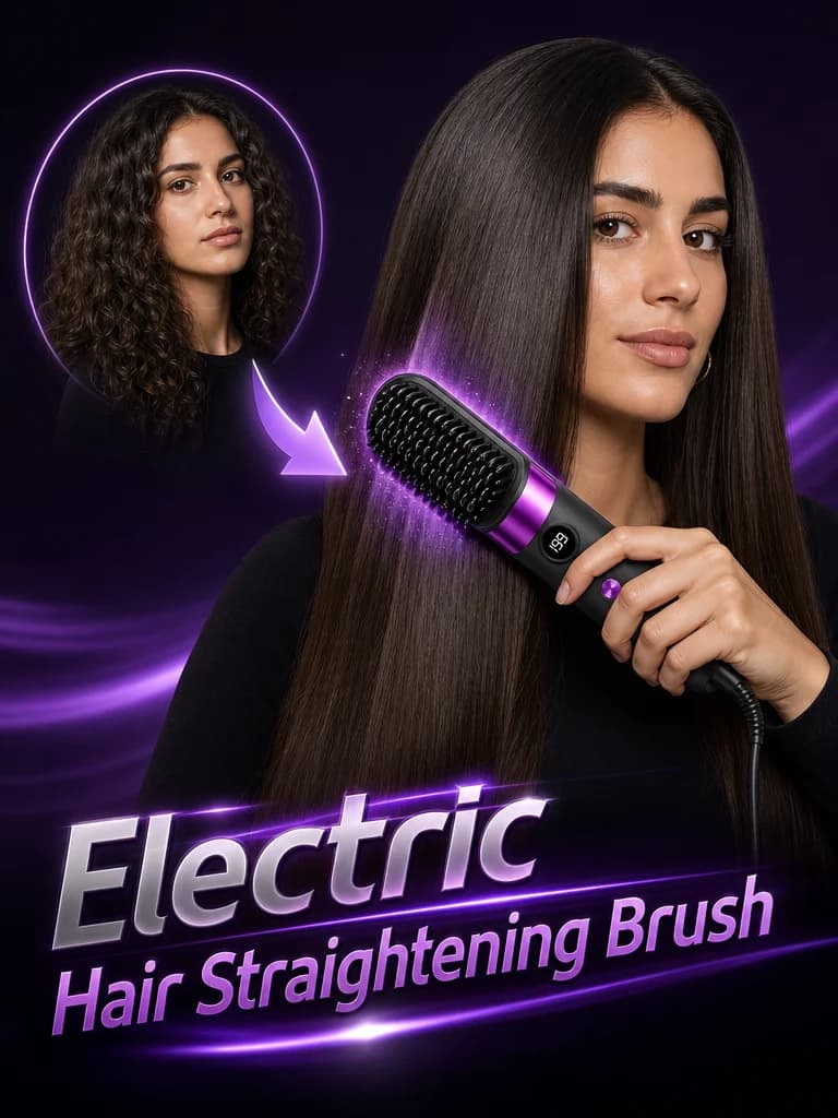 Electric hair straightening brush cordless hair straightener comb wireless ceramic that is cheap wireless mini