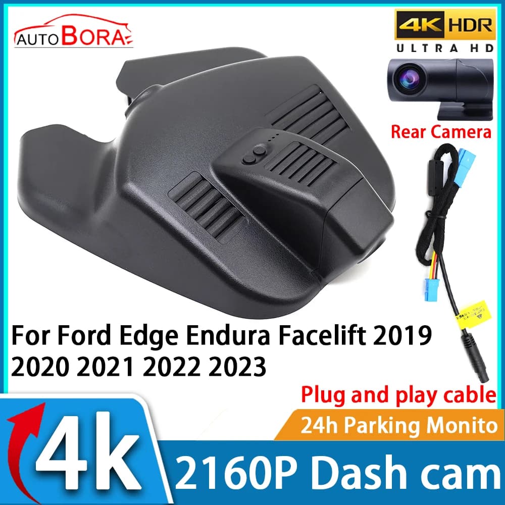 ZhuCamX Car Recorder Night Vision UHD 4K 2160P DVR Dash Cam for Ford Edge Endura Facelift 2019 2020 2021 2022 2023