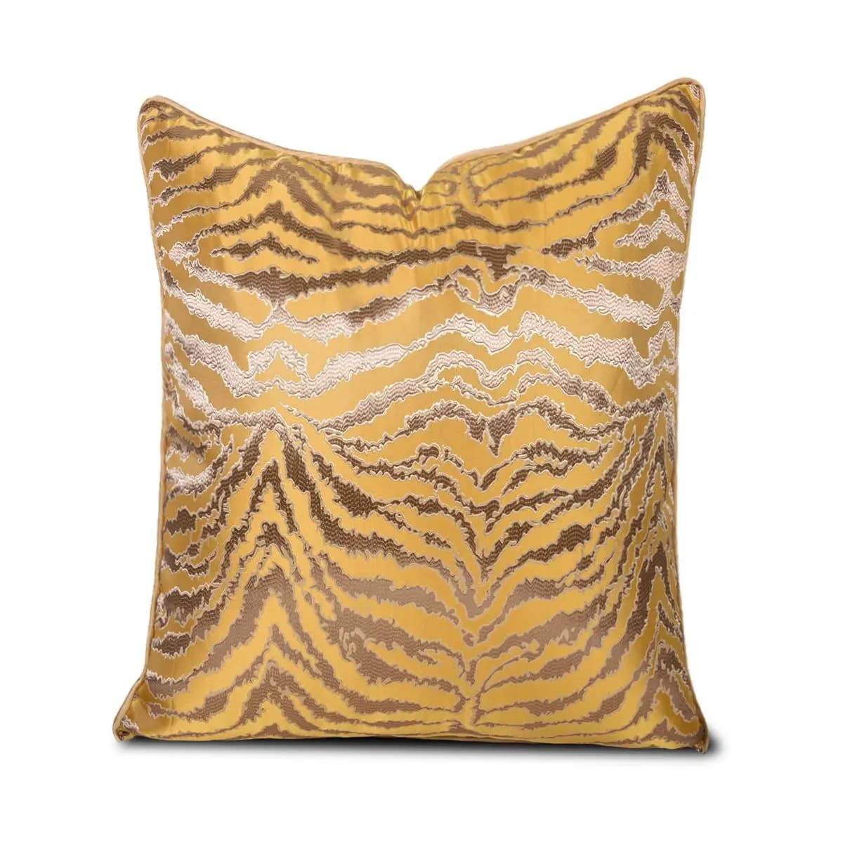 Fodera per cuscino per divano di design di lusso Fodere per cuscini geometrici a strisce di tigre dorata per la decorazione del divano di casa 30x50 45x45 50x50 60x60 cm