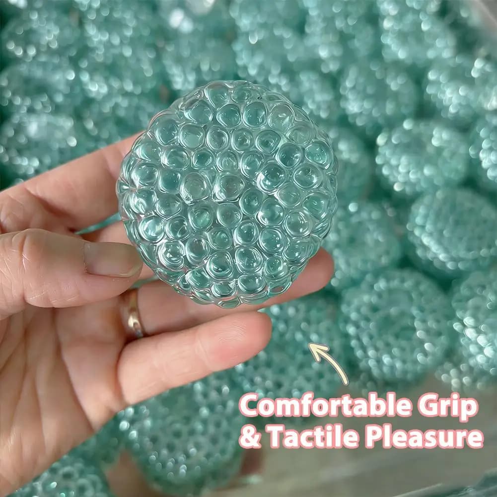 Palline Squishy con Perline di Ghiaccio, Giocattolo Antistress Super Morbido Mochi con Texture a Lento Ritorno per Bambini e Adulti, per Ansia e Relax