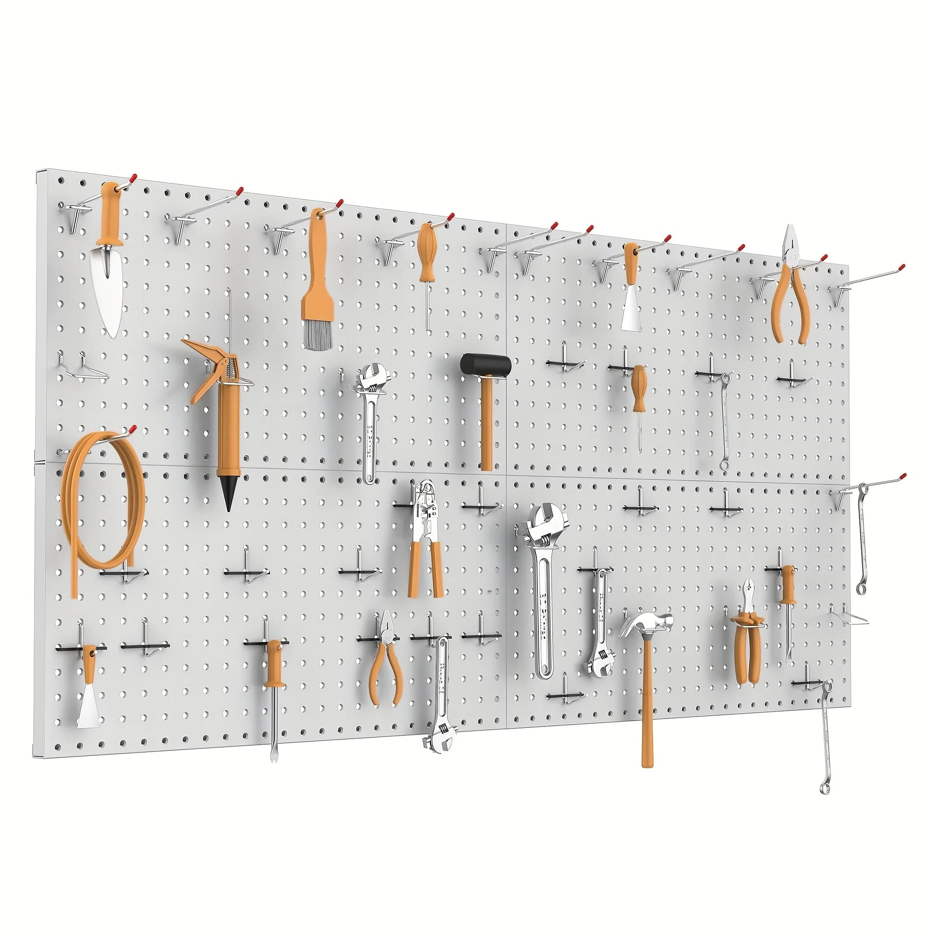 Metal Pegboard Panels Pegboards wall Organizer, Heavy Duty Peg Board with Hooks for Walls Home, Garage Tool Storage, Office, Cra