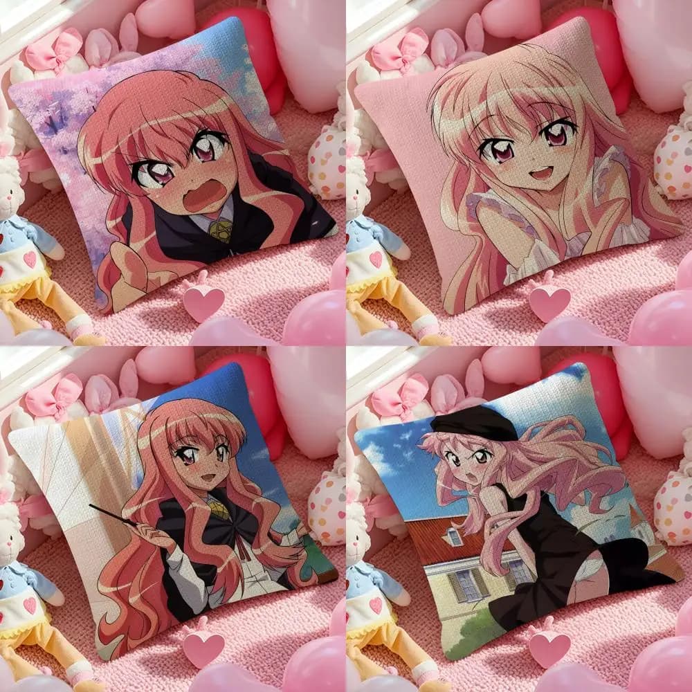 Anime Z-Zero no Tsukaima Cartoon Federa con motivo stampato Federa per soggiorno Divano Fodera per cuscino e arredamento camera da letto