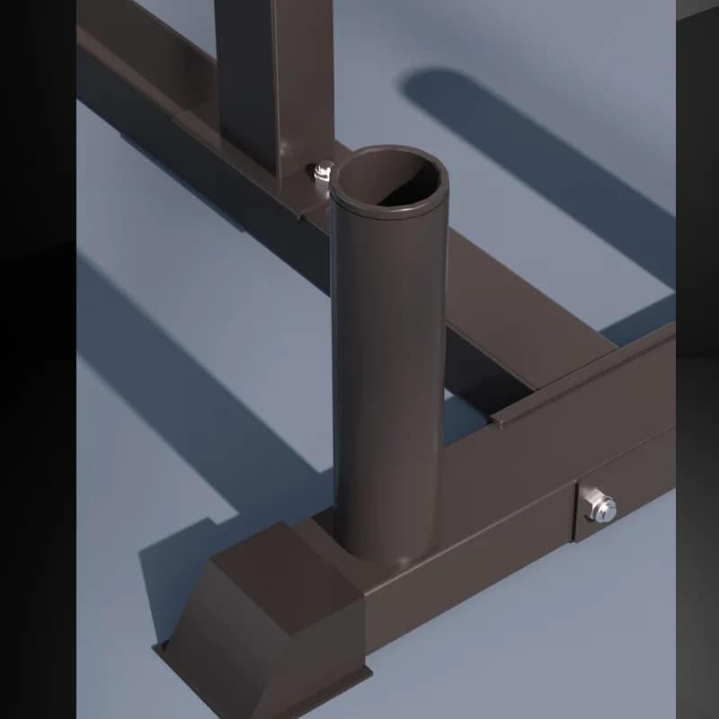 Support for tree with weight plate and storage rack for vertical barbells for home gym, 6-piles weight plate barbells