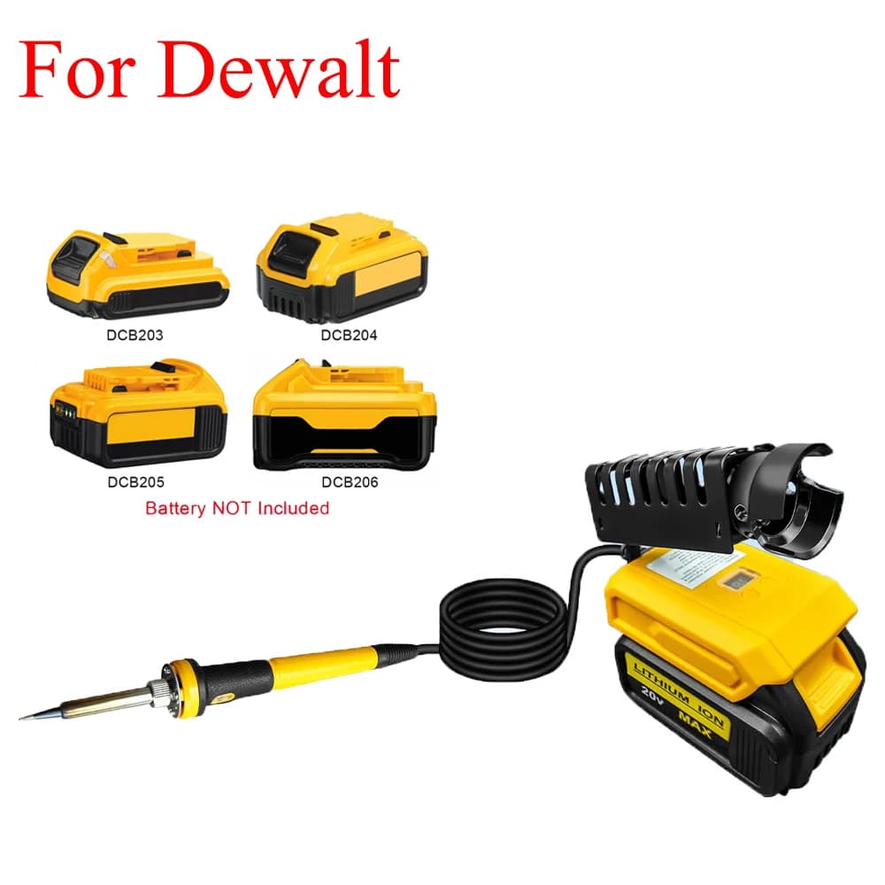 Kit saldatore portatile compatibile con batteria Dewalt 20V 60W saldatore elettrico a batteria per riparazioni domestiche fai da te