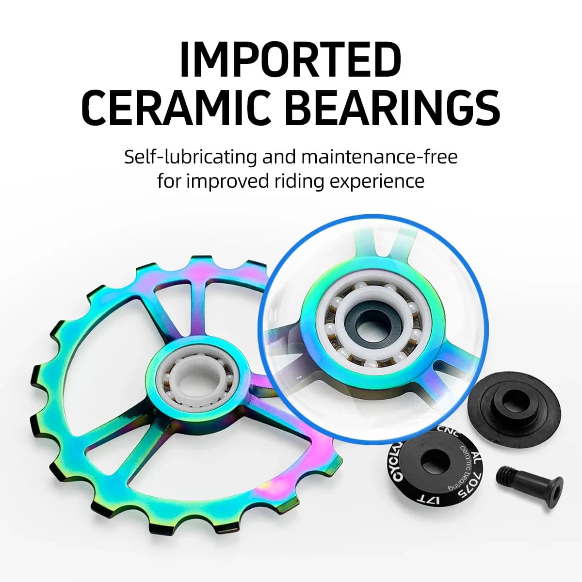 CYCLAMI MTB Deragliatore Posteriore Della Bicicletta Jockey Ruota Cuscinetto In Ceramica Puleggia CNC Bici Da Strada Rullo Guida Tenditore 13T 16T 17T 18T