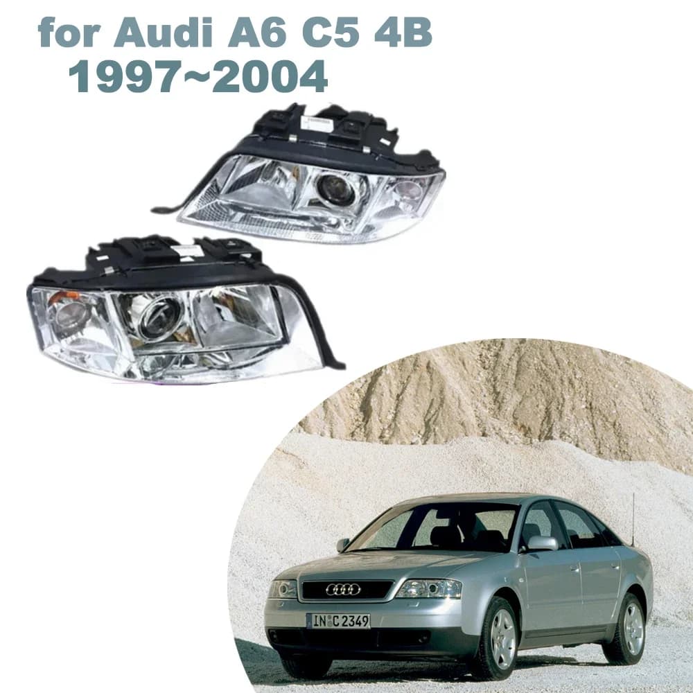 Gruppo fari auto per Audi A6 C5 4B 1997 ~ 2004 1998 1999 2000 2001 2002 2003 parte fendinebbia angolo alogeno lampada laterale anteriore accessori LED 2010 2011