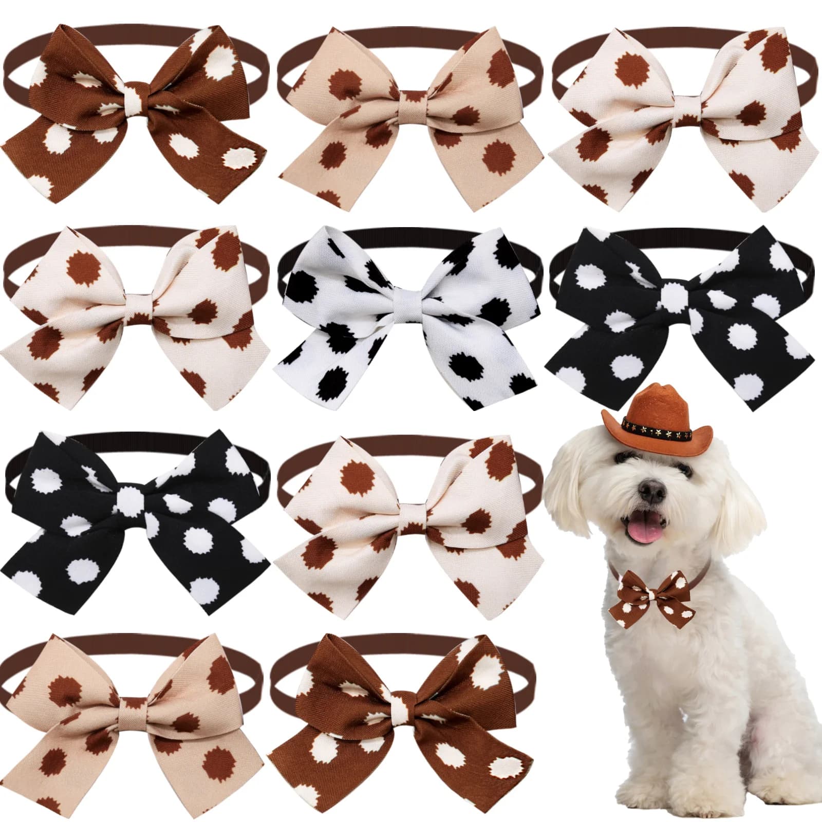 20/40PCS Nuovi Papillon per cani regolabili Colori misti Collari per cani da compagnia Papillon per cuccioli Cravatte per gatti di piccole dimensioni per cani Accessori per toelettatura