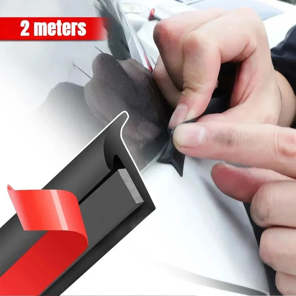 Auto 2m Nero Universale Inclinato Tipo T Guarnizione Porta Auto Striscia di Tenuta Auto Guarnizione In Gomma Gap Striscia di Riempimento Trim Accessorio