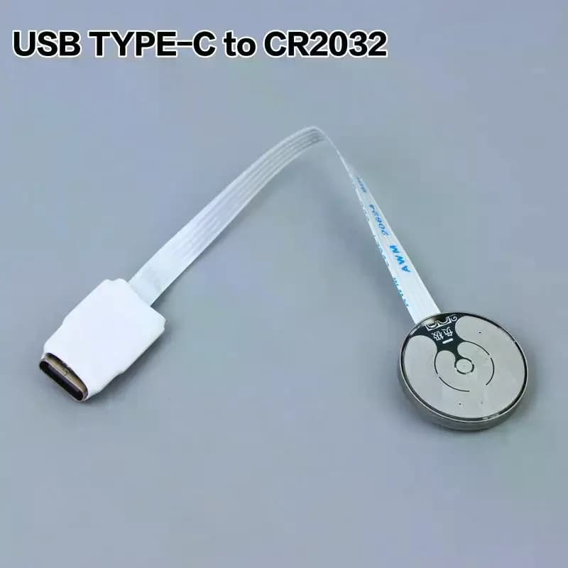 Adattatore Convertitore da USB TYPE-C a Batteria CR2032, Ingresso 5-30V, Cavo FFC Sottile, Kit da CR2032 a TYPE-C
