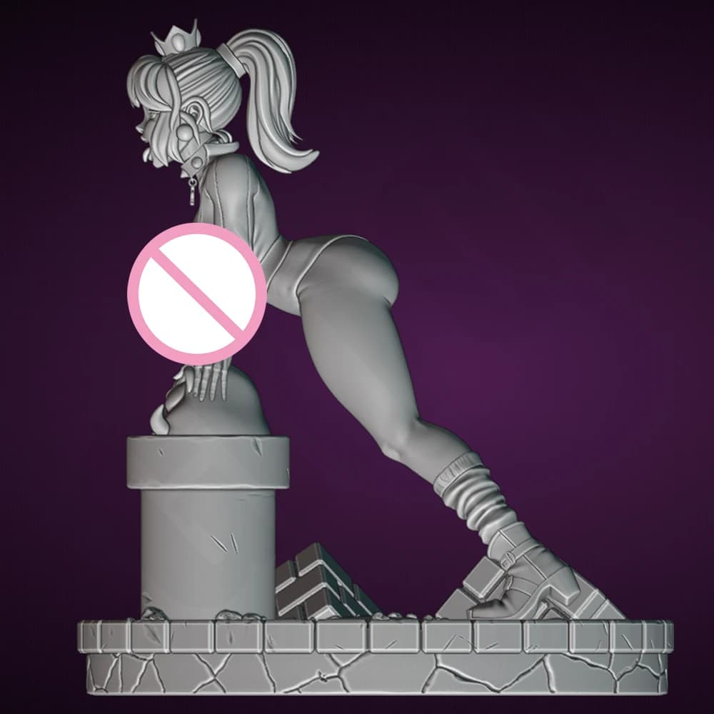 1/24 Kit modello di stampa 3d Ragazza sexy Principessa Peach NSFW Figura in resina Kit modello Statua di riduzione in miniatura fai da te Giocattoli non verniciati