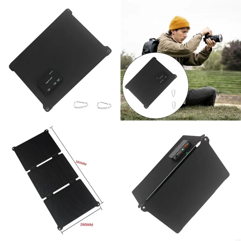 Pannello solare Borsa pieghevole portatile USB Tipo C Output Carica solare alimentazione esterna per potenza per telefoni