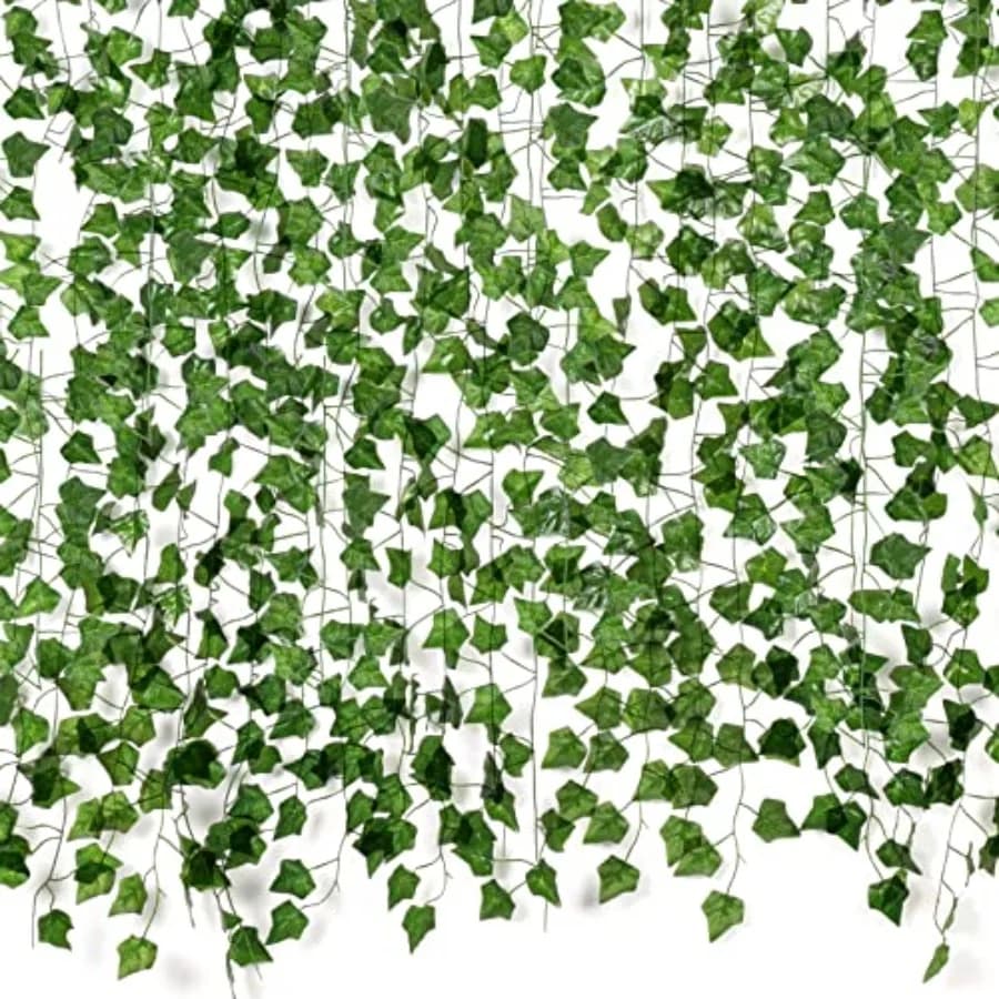 Fake Vines for Room Decor 12 Pack 84 Feet Aesthetic Artificial Plant Ivy Leaves Hanging Greenery Garlands for Home Bedroom Wall