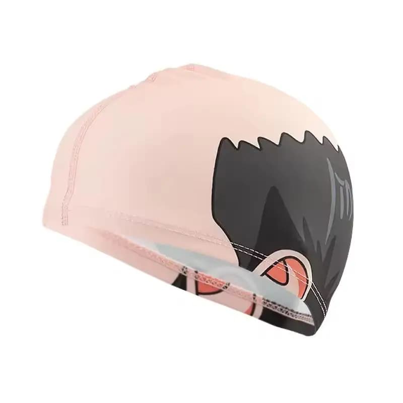 Mediterranean Print Funny Bald Head Swim Cap Polyester Swimming Hat Cosplay Accessory For Swimming Pool Use