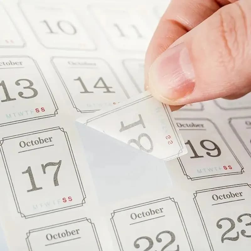12 pz 365 Giorni Calendario Adesivi Decorativi Scrapbooking Fai Da Te Etichetta Diario di Cancelleria Album Ufficiale Planner Mese Numero Adesivo