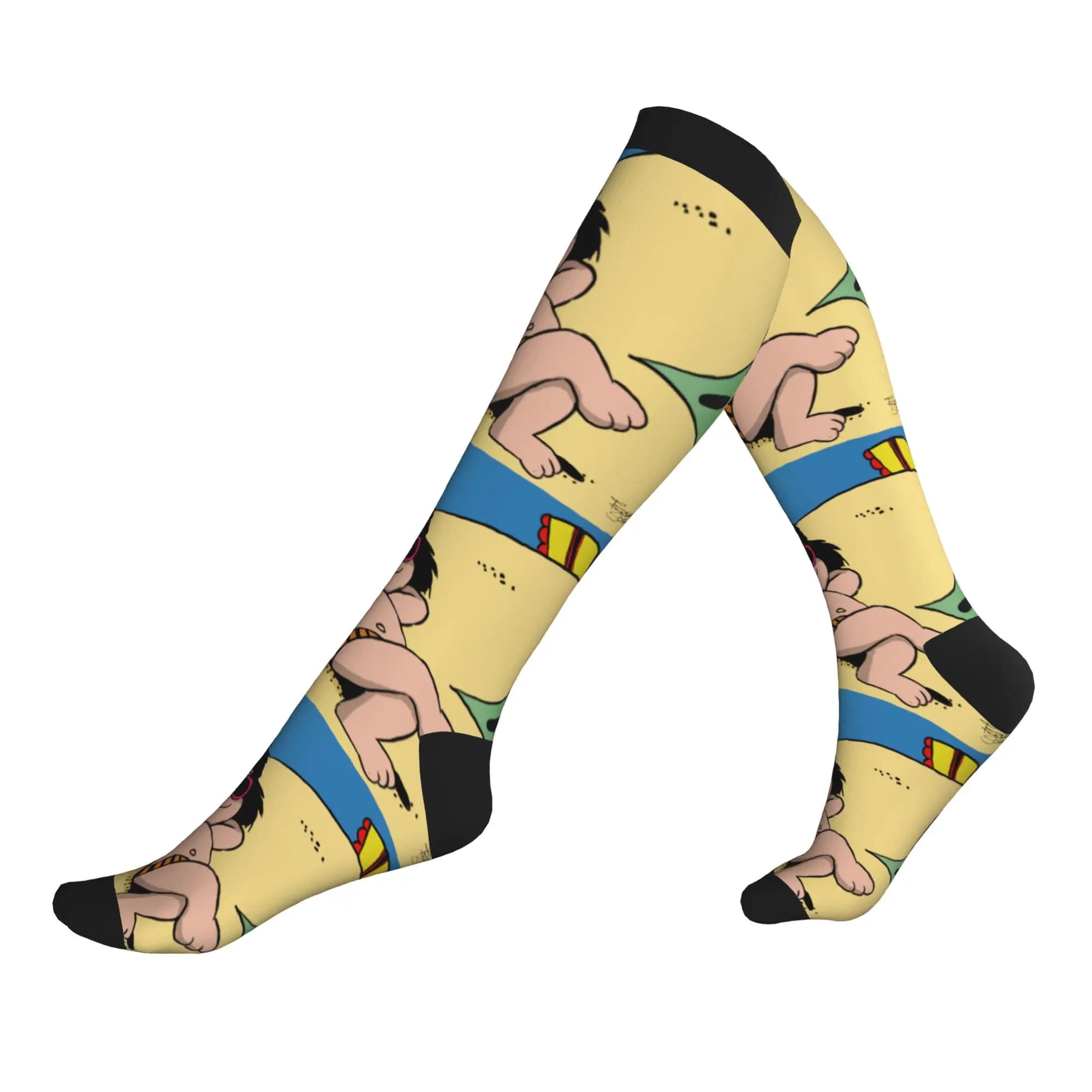 Fashion Mens Summer Funny Mafalda Cartoon Manga Dress Socks Unisex Comfortable Warm 3D Print Sports Compression Socks